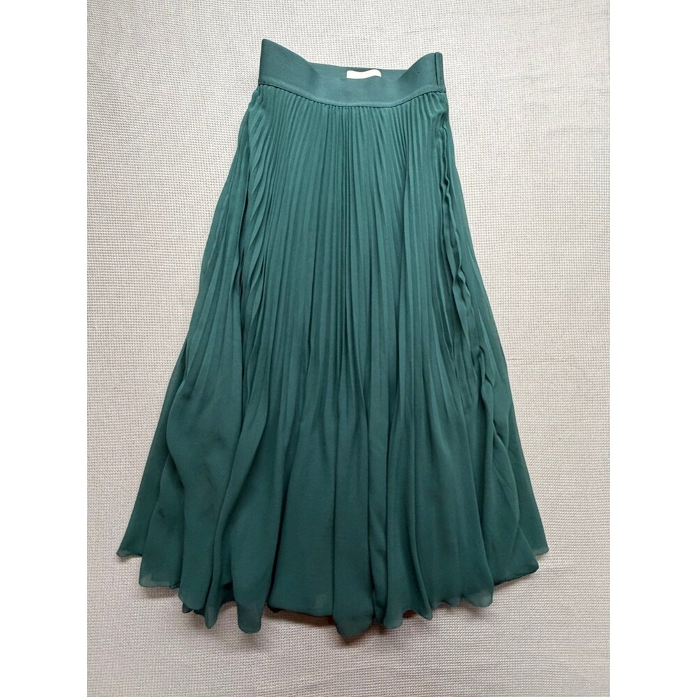 Aritzia Wilfred Pleated Chiffon Midi Twirl Skirt